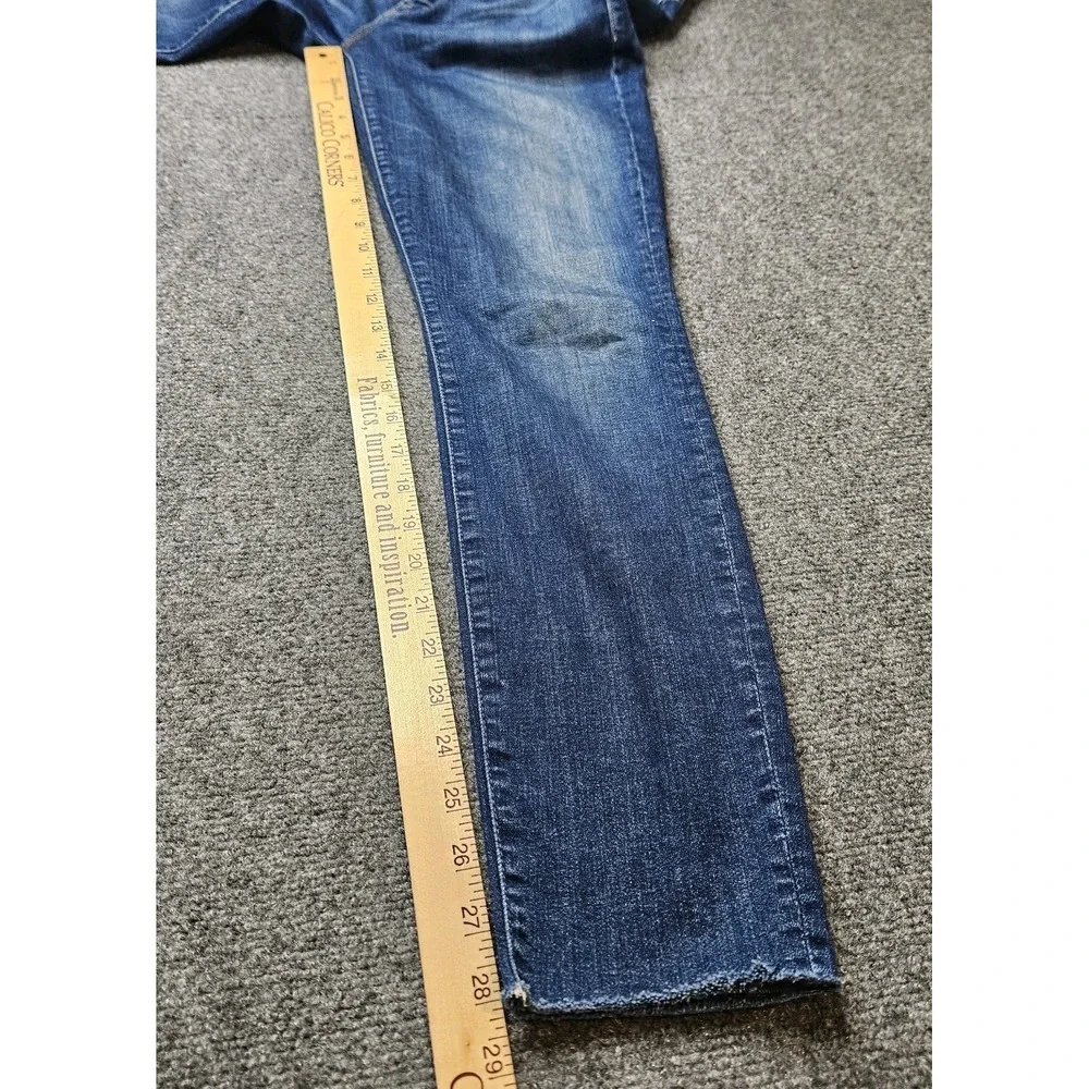 MOTHER Blue Cropped Ankle Jeans